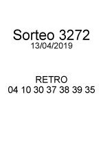  Número ganador 15 20 24 29 31 39 04 Fecha 13/10/2018 Sorteo 874 Bolsa acumulada 7.7 Millones
