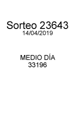  Número ganador 77023 Fecha 15/10/2018 Sorteo 22738 1/2 DÍA 