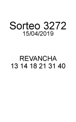 Número ganador 18 24 32 35 37 49 Fecha 14/10/2018 Sorteo 3220 Bolsa acumulada 280.3 Millones 